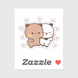 Niedlich Kawaii Chubby Mochi Panda Bär Aufkleber