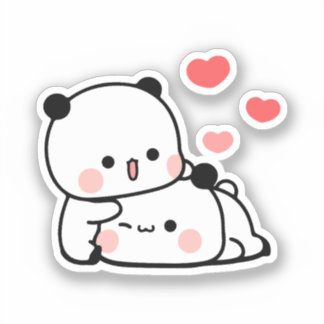 Niedlich Kawaii Chubby Mochi Panda Bär Aufkleber