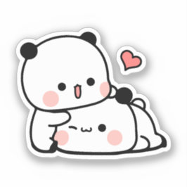 Niedlich Kawaii Chubby Mochi Panda Bär Aufkleber