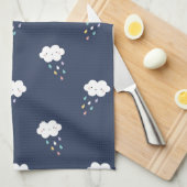 Niedlich Kawaii Cloud Pattern Küchentuch (Viertel Falte)