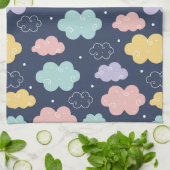 Niedlich Kawaii Cloud Pattern Küchentuch (Gefaltet)