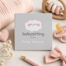 Niedlich Kawaii Cloud Pink Gray Babysitter