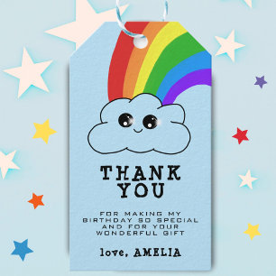 Niedlich Kawaii Cloud Rainbow Kid`s Geburtstag Vie Geschenkanhänger