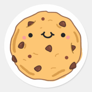Niedlich Kawaii Cookie Runder Aufkleber