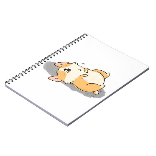 Niedlich Kawaii Corgi Dog Notizblock (Linke Seite)