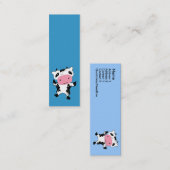 Niedlich Kawaii Cow Mini Visitenkarte (Vorne/Hinten)