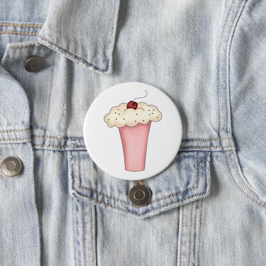 Niedlich Kawaii Cupcake Milkshake mit Cherry Button (Beispiel)