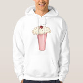 Niedlich Kawaii Cupcake Milkshake mit Cherry Hoodie (Vorderseite)