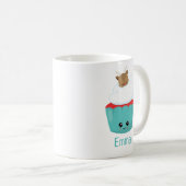 Niedlich Kawaii Cupcake Personalisierte Weihnachts Kaffeetasse (VorderseiteRechts)
