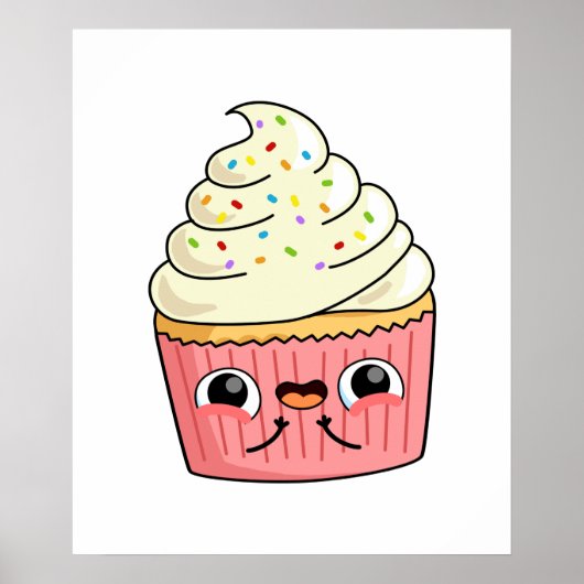 Niedlich Kawaii Cupcake Poster (Vorne)