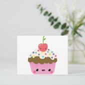 Niedlich Kawaii Cupcake Postkarte (Stehend Vorderseite)