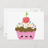 Niedlich Kawaii Cupcake Postkarte (Vorne/Hinten)