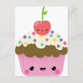 Niedlich Kawaii Cupcake Postkarte (Vorderseite)