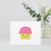 Niedlich Kawaii Cupcake Postkarte (Stehend Vorderseite)