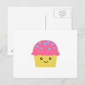 Niedlich Kawaii Cupcake Postkarte (Vorne/Hinten)