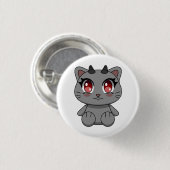 Niedlich Kawaii Demon Cat Button (Vorne & Hinten)