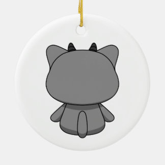 Niedlich Kawaii Demon Cat Keramik Ornament