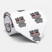 Niedlich Kawaii Demon Cat Krawatte (Gerollt)