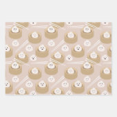 Niedlich Kawaii Dumplings Steamer Chopsticks Geschenkpapier Set (Vorderseite 3)