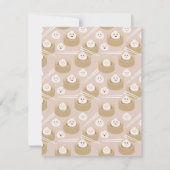 Niedlich Kawaii Dumplings Steamer Chopsticks Mitteilungskarte (Rückseite)