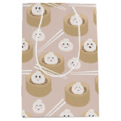 Niedlich Kawaii Dumplings Steamer Chopsticks Mittlere Geschenktüte (Vorderseite)