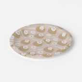 Niedlich Kawaii Dumplings Steamer Chopsticks Pappteller (Schrägansicht)