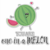 Niedlich Kawaii Eins in einer Million Melon Food P Aufkleber (Vorderseite)