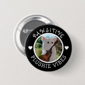 Niedlich Kawaii Elegant Pawsitive Plushie Vibes Fo Button (Vorne & Hinten)