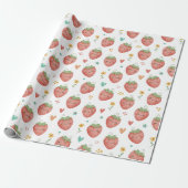 Niedlich Kawaii Erdbeeren Geschenkpapier (Ungerollt)