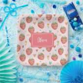 Niedlich Kawaii Erdbeeren Pappteller (Party)