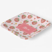 Niedlich Kawaii Erdbeeren Pappteller (Gewinkelt)