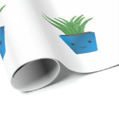 Niedlich kawaii Fern Geschenkpapier (Rolleneckpunkt)