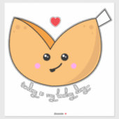 Niedlich Kawaii Fortune Cookie Lucky Day Emoji Aufkleber (Blatt)