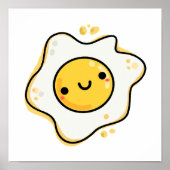 Niedlich Kawaii Fried Egg Poster (Vorne)
