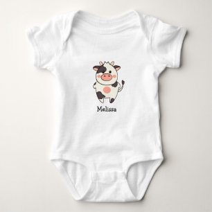 Niedlich Kawaii Friendly Cow Baby Strampler