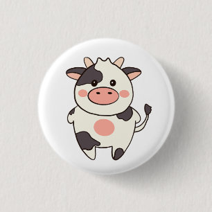 Niedlich Kawaii Friendly Cow Button