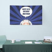 Niedlich Kawaii Funny Cartoon Kuh Happy 30. Geburt Banner (Messeveranstaltung)
