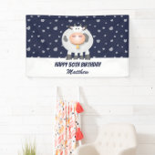 Niedlich Kawaii Funny Cartoon Kuh Happy 50. Geburt Banner (Insitu)