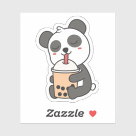 Niedlich Kawaii Funny Panda Boba Sticker