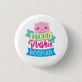 Niedlich Kawaii Funny Zitat | Proud Plushie Hooman Button (Vorderseite)