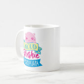 Niedlich Kawaii Funny Zitat | Proud Plushie Hooman Kaffeetasse (Vorderseite Links)