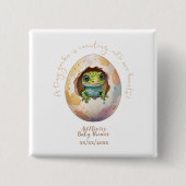 Niedlich Kawaii Gecko Lizard Egg Babydusche Button (Vorderseite)