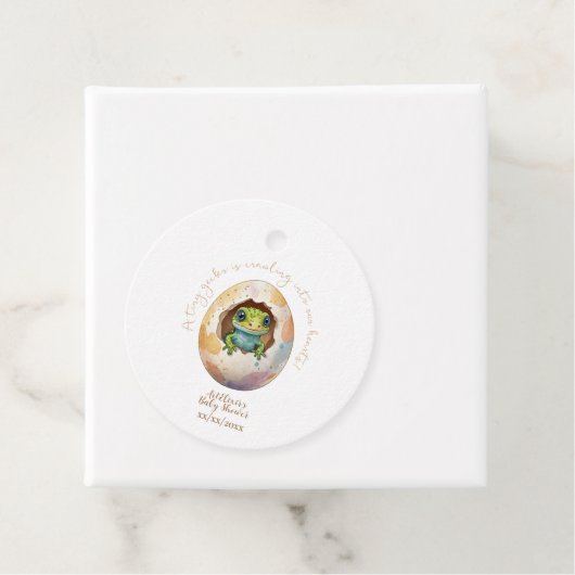 Niedlich Kawaii Gecko Lizard Egg Babydusche Geschenkanhänger (Beispiel)