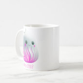 Niedlich Kawaii Ghost - Personalisiert mit Namen Kaffeetasse (Vorderseite Links)
