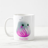 Niedlich Kawaii Ghost - Personalisiert mit Namen Kaffeetasse (Links)
