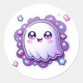 Niedlich Kawaii Ghost Sticker Pastel Spooky Hallow (Vorderseite)