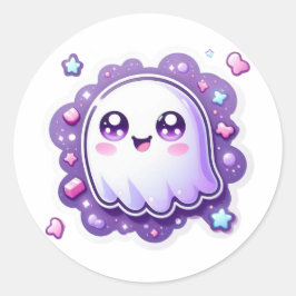 Niedlich Kawaii Ghost Sticker Pastel Spooky Hallow
