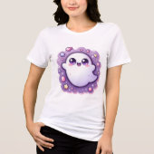Niedlich Kawaii Ghost T - Shirt - Pastel Halloween (Vorderseite)