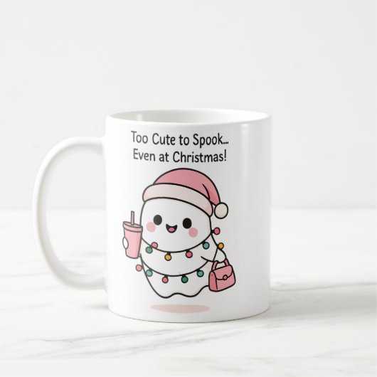 Niedlich Kawaii Ghost Weihnachten Kaffeetasse (Links)