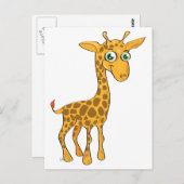 Niedlich Kawaii Giraffe Postkarte (Vorne/Hinten)